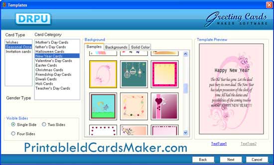 Windows 7 Printable Business Card Maker 8.2.0.1 full