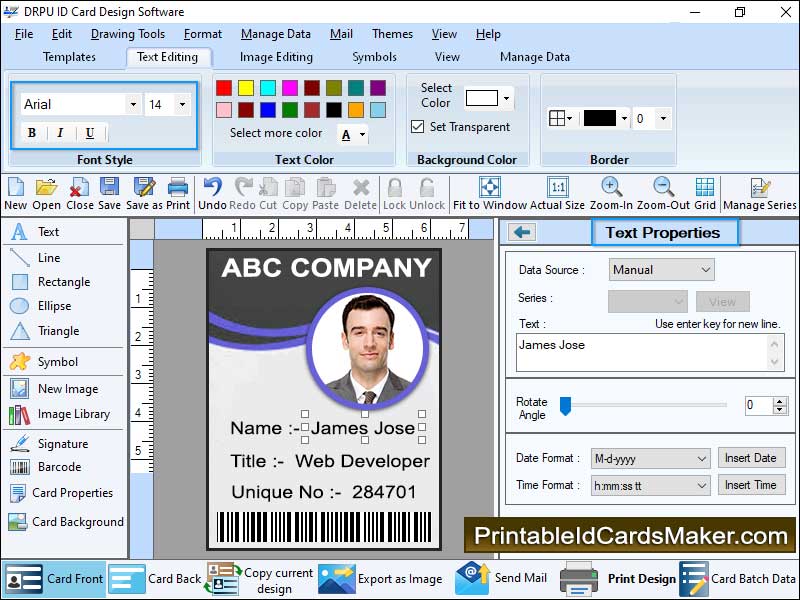 Windows 7 ID Card Maker 8.2.0.1 full