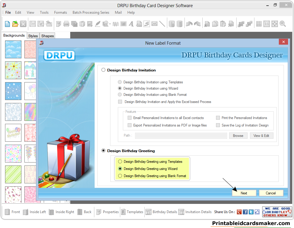 Birthday Cards Maker Software