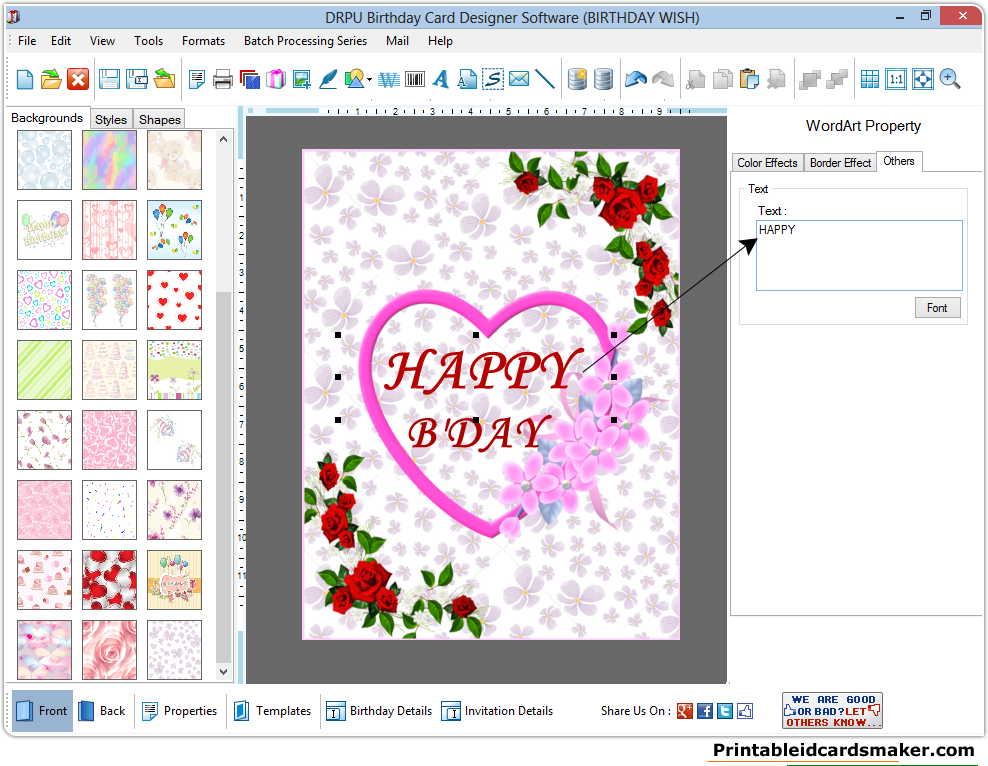 Birthday Cards Maker Software