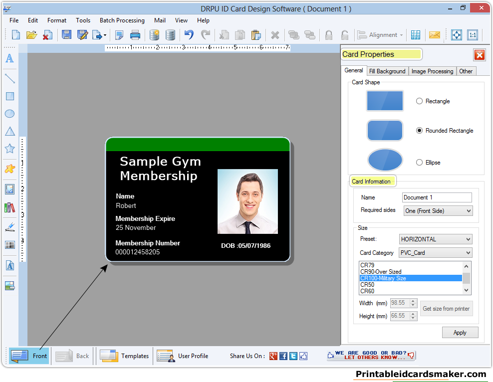 id cards maker software make identification cards identity badges