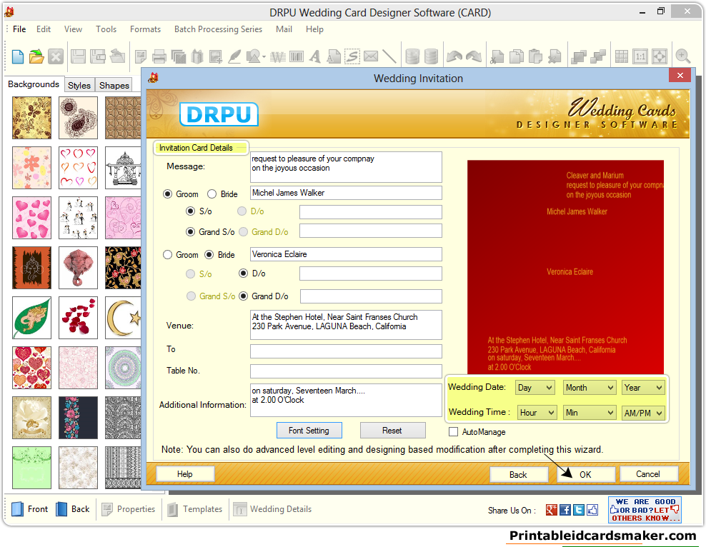 Wedding Cards Maker Software
