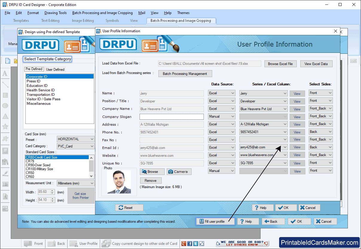 Fill User Profile Information Fill user Information