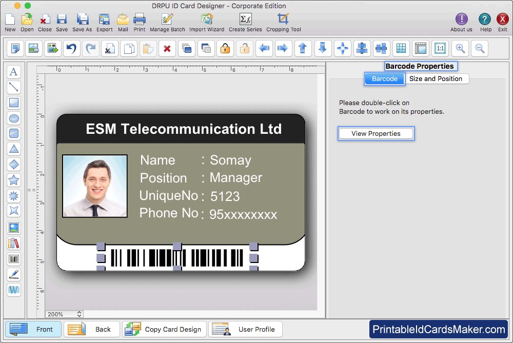 ID Card Designer Corporate Edition for Mac