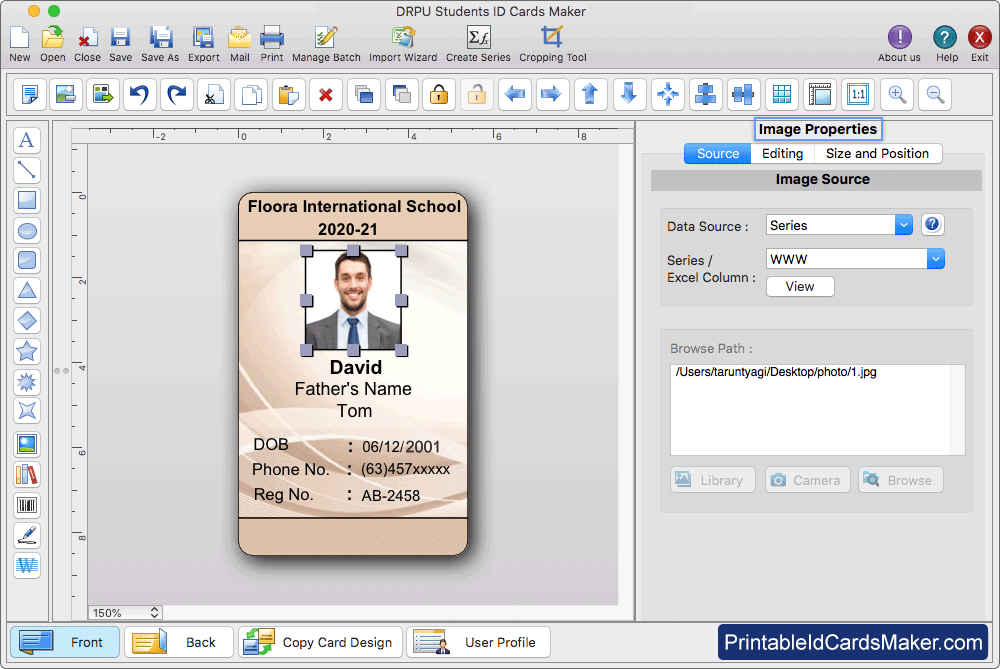 Students ID Cards Maker for Mac