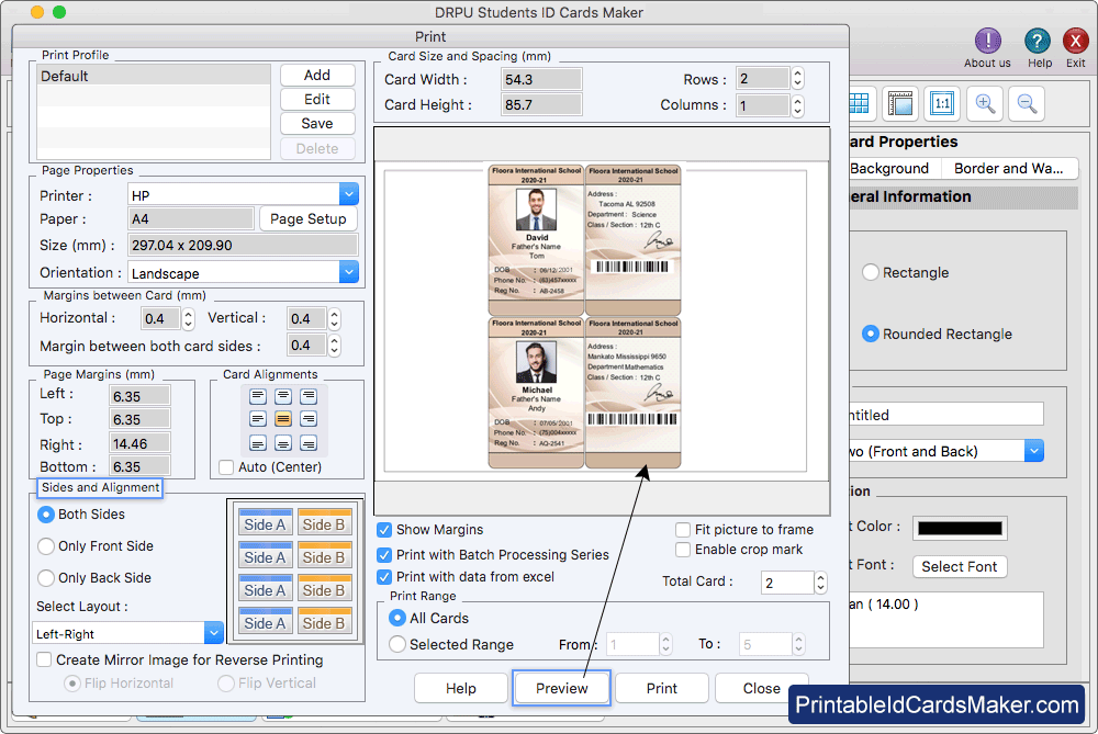 Set Print Settings