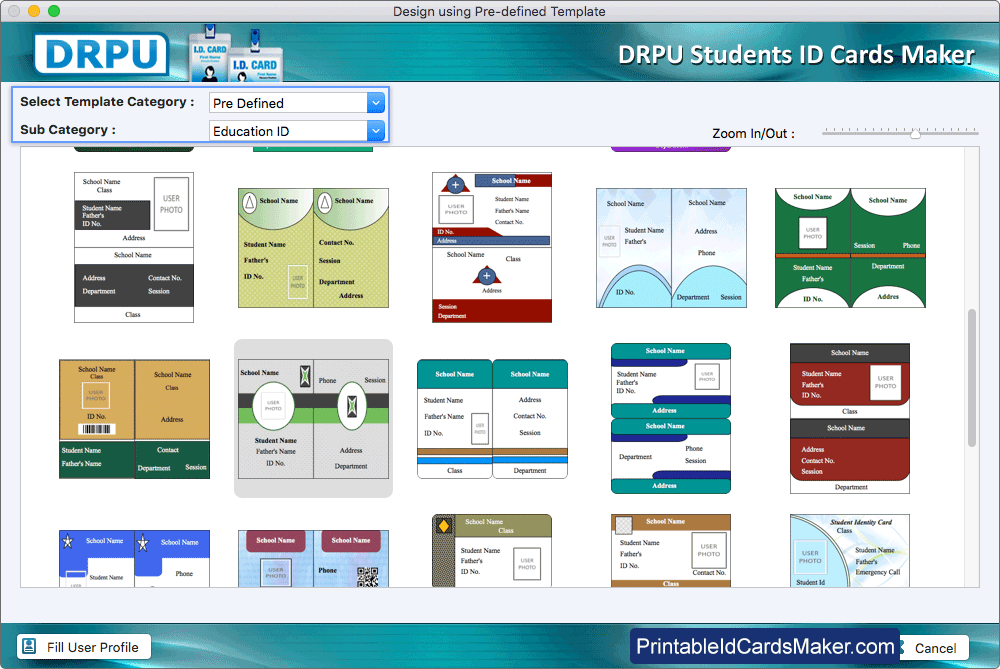Select Pre-defined Template Select Template Category