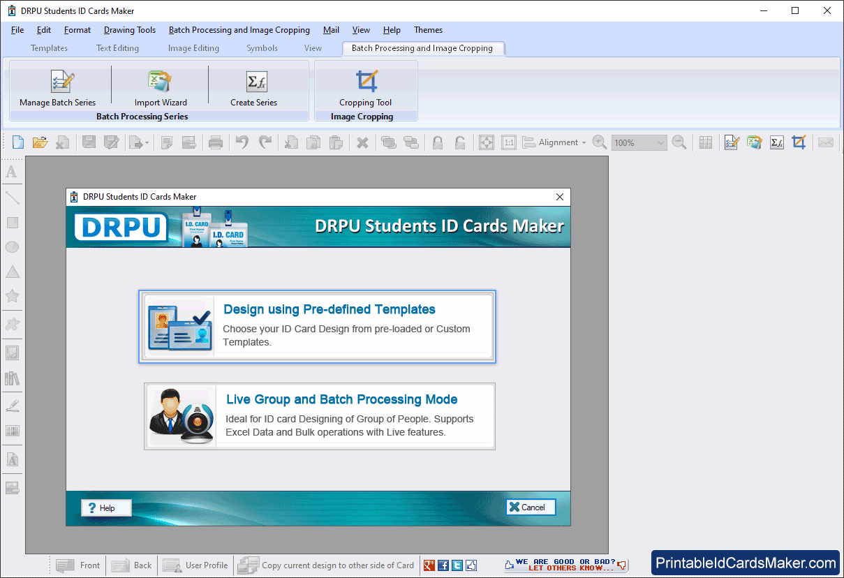 Student ID Cards Select Mode