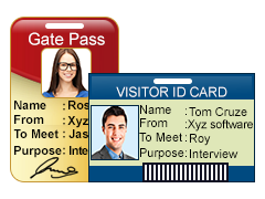 Visitors Gate Pass Id Card Icon