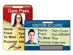 Visitors Gate Pass ID Cards Maker Software