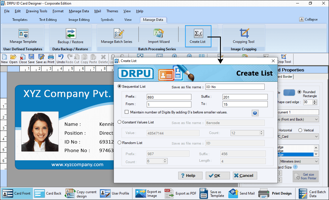 Print Settings Format